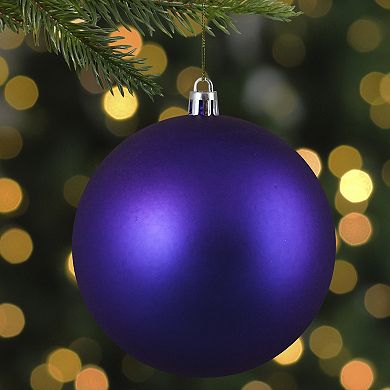 Matte Indigo Blue Shatterproof Christmas Ball Ornament 4" (100mm)