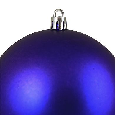 Matte Indigo Blue Shatterproof Christmas Ball Ornament 4" (100mm)