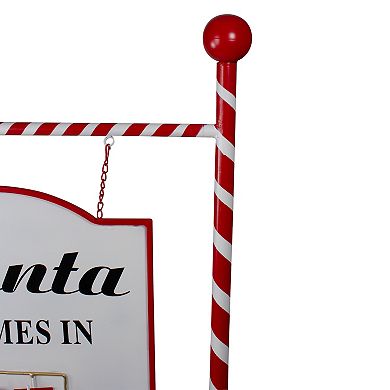 53" Candy Cane Striped Countdown to Christmas Display Sign