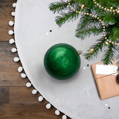 Xmas Green Shatterproof Shiny Christmas Ball Ornament 4" (100mm)