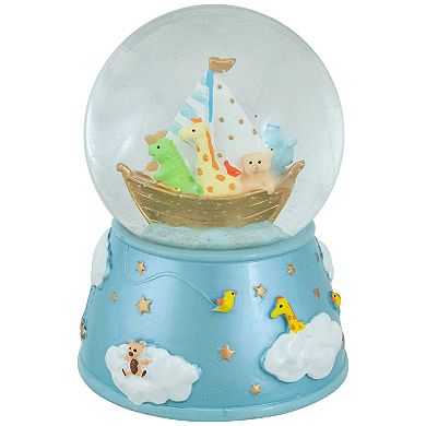 5" Children's Blue Sleepy Time Musical Snow Globe