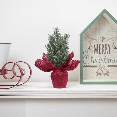 11.75" Green Merry Christmas 3-D House Wall Sign