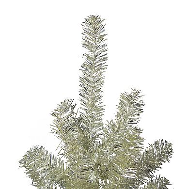 7' Metallic Sheer Champagne Artificial Tinsel Christmas Tree - Unlit