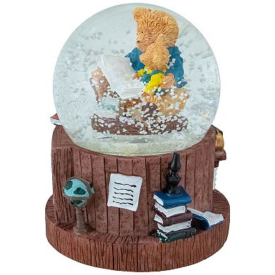 6" Musical Reading Teddy Bears Snow Globe