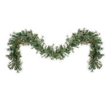 9' x 12" Pre-Lit Country Mixed Pine Artificial Christmas Garland - Clear Dura-Lit Lights