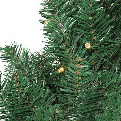 9' x 10 B/O Pre-Lit Artificial Whitmire Pine Christmas Garland - Clear LED Lights