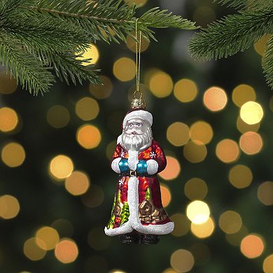 5.5" Classic Saint Nicholas Hanging Glass Christmas Ornament
