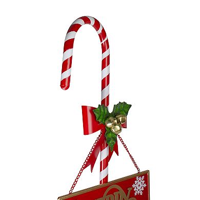 39" Red and White Merry Christmas Outdoor Candy Cane Sign
