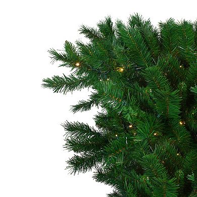 7' Pre-Lit Green Sugar Pine Upside Down Artificial Christmas Tree - Clear Lights