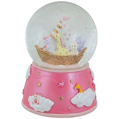 5" Children's Pink Sleepy Time Musical Snow Globe