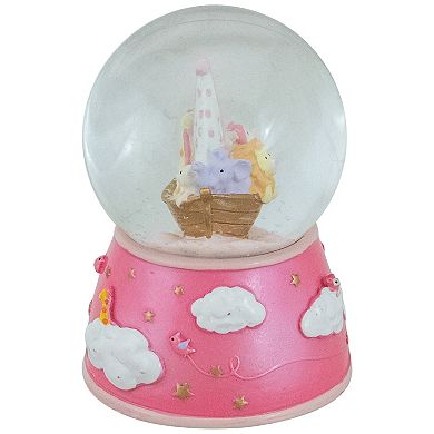 5" Children's Pink Sleepy Time Musical Snow Globe