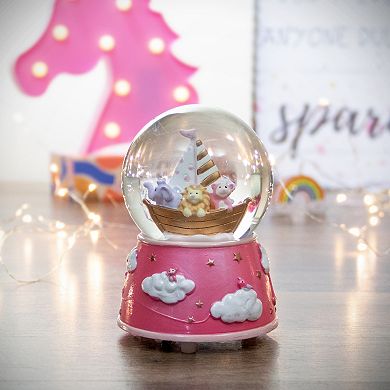 5" Children's Pink Sleepy Time Musical Snow Globe