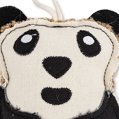 Panda-Shaped Canvas & Jute Chew Toy for Dogs