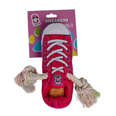 Squeaking Comfort Plush Sneaker Dog Toy