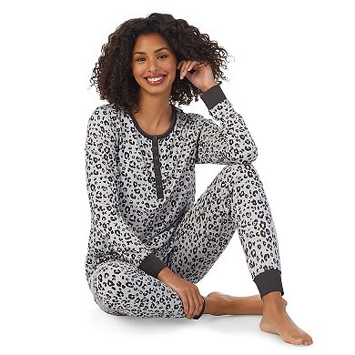 Women's Cuddl Duds® Henley Pajama Top and Banded Bottom Pajama Pants Sleep Set