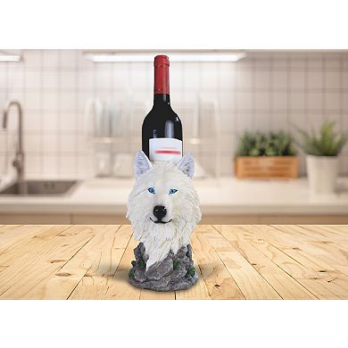 FC Design 7.75"H Snow Wolf Wine Rack Bottle Holder Dining Room Decoration Figurine
