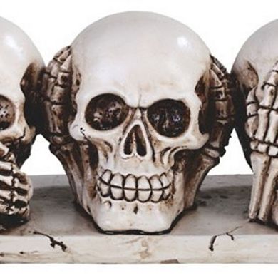 FC Design 3-PC Skull Head Hear See Speak No Evil 6.5"W Statue Fantasy Decoration Figurine Set Home Room Decor