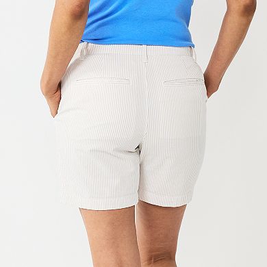 Women's Croft & Barrow® Relaxed Button Chino Short