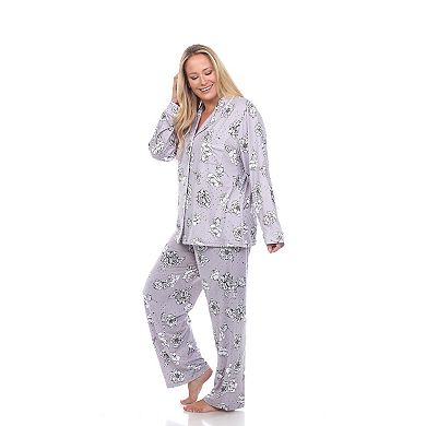 Plus Size Long Sleeve Floral Pajama Set