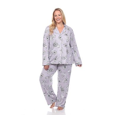 Plus Size Long Sleeve Floral Pajama Set