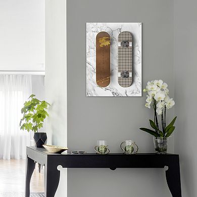 Empire Art Direct "Burberry Wheels" Frameless Free-Floating Tempered Glass Panel Graphic Wall Art