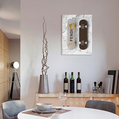 Empire Art Direct "Fendi Wheels" Frameless Free-Floating Tempered Glass Panel Graphic Wall Art