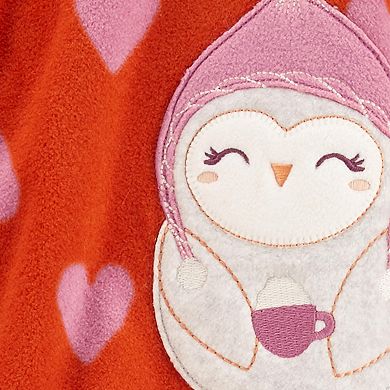 Baby Girl Carter's Owl One-Piece Fleece Footed Pajamas