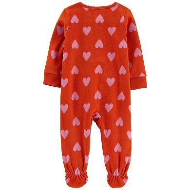 Baby Girl Carter's Owl One-Piece Fleece Footed Pajamas