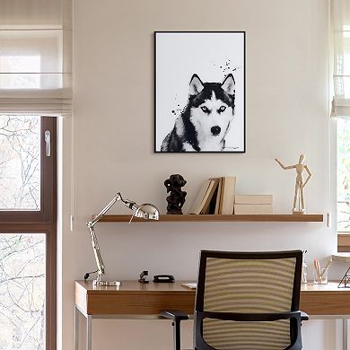Empire Art Direct Siberian Husky Framed Wall Art 