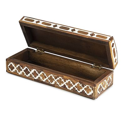 Jodhpur Wood Inlay Decorative Box, Brown