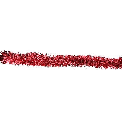 12' Traditional Red Christmas Tinsel Garland - Unlit