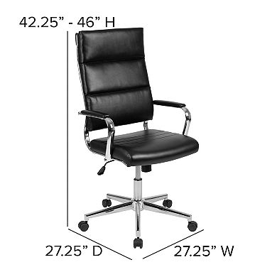 Flash Furniture Hansel LeatherSoft Contemporary Swivel Office Chair