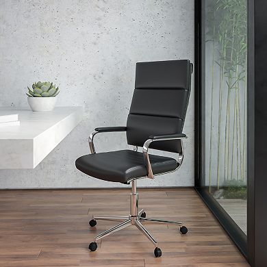 Flash Furniture Hansel LeatherSoft Contemporary Swivel Office Chair