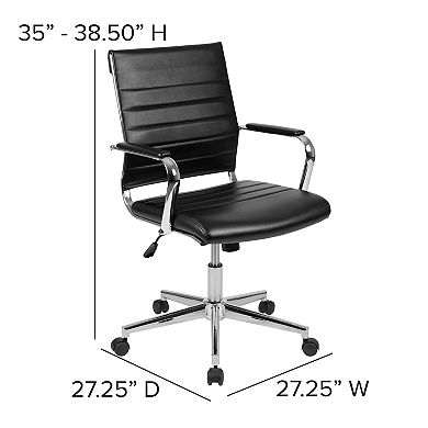 Flash Furniture Hansel LeatherSoft Contemporary Swivel Office Chair