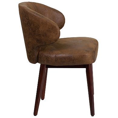 Flash Furniture Comfort Back Series LeatherSoft Side Reception Chair 