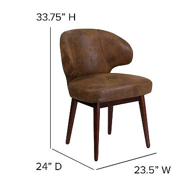 Flash Furniture Comfort Back Series LeatherSoft Side Reception Chair 