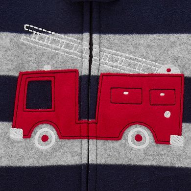 Baby Carter's Firetruck Fleece Footed Pajamas