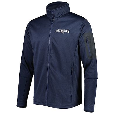 Men's Dunbrooke Heather Navy New England Patriots Freestyle Coated Tech Fleece Full-Zip Jacket