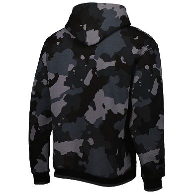 Men's The Wild Collective Black Carolina Panthers Camo Pullover Hoodie