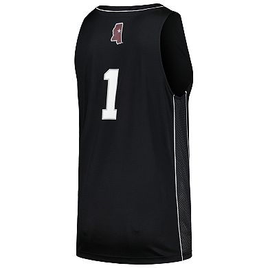 Men's adidas #1 Black Mississippi State Bulldogs Swingman Basketball Jersey