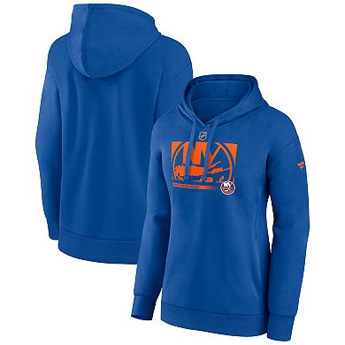 Women's Fanatics Branded Royal New York Islanders Authentic Pro Core Collection Secondary Logo V-Neck Pullover Hoodie