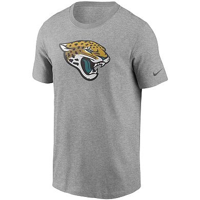 Men's Nike Heathered Gray Jacksonville Jaguars Primary Logo T-Shirt