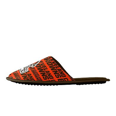 Men's FOCO Cleveland Browns Scuff Logo Slide Slippers
