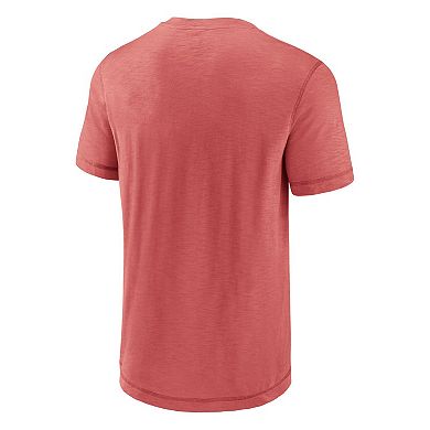 Men's Fanatics Branded Red Chicago Bulls Reinforce True Classics Vintage Slub T-Shirt