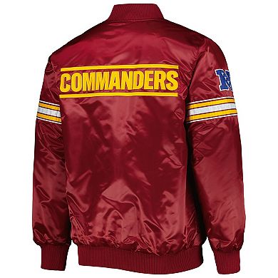 Men's Starter Burgundy Washington Commanders The Pick and Roll Full-Snap Jacket