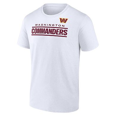 Men's Fanatics White Washington Commanders Hot Shot State T-Shirt