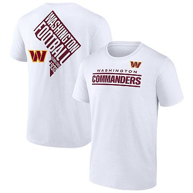 Men's Fanatics White Washington Commanders Hot Shot State T-Shirt