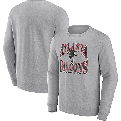 Men's Fanatics Branded Heathered Charcoal Atlanta Falcons Playability Pullover Sweatshirt