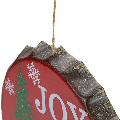 12" Red and Green Joy to the World Christmas Wall Decor
