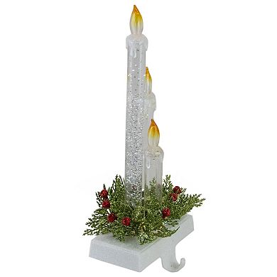 9" Battery Operated LED Lighted Candle Christmas Stocking Holder